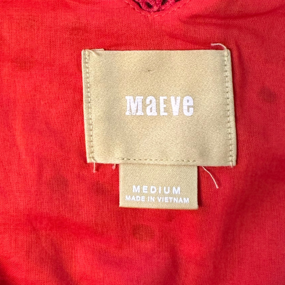 Maeve Red Eyelet Trim Dress - Picture 3 of 3